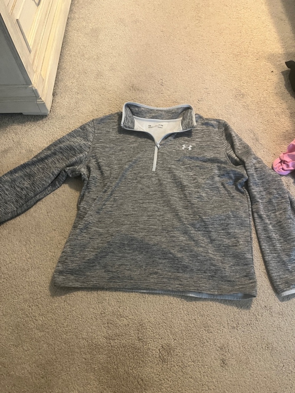 Under Armour Gray Heather Quarter-Zip Pullover